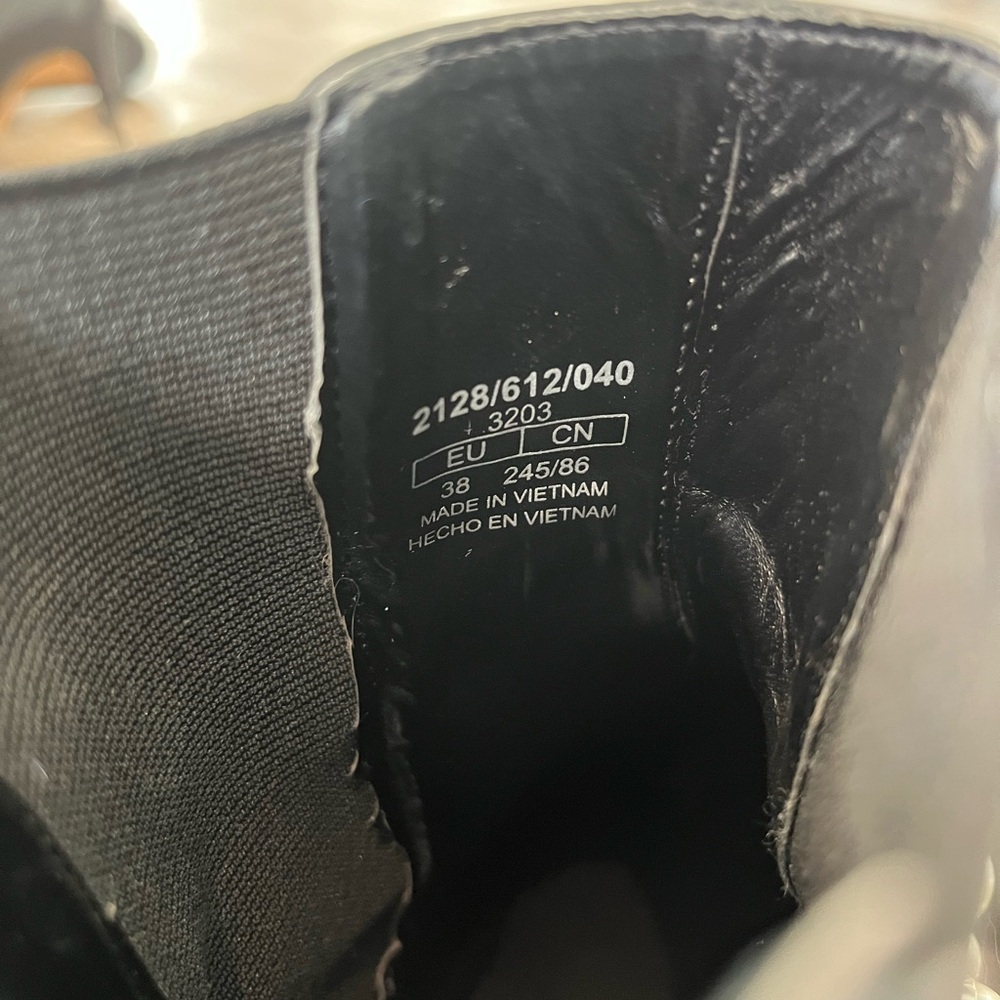 Zara Black Pearl-Studded Combat Boots - Picture 5 of 6